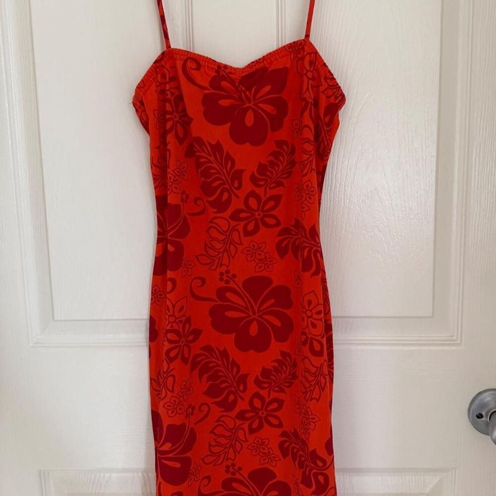Charlotte-russe Women's Orange and Red Dress